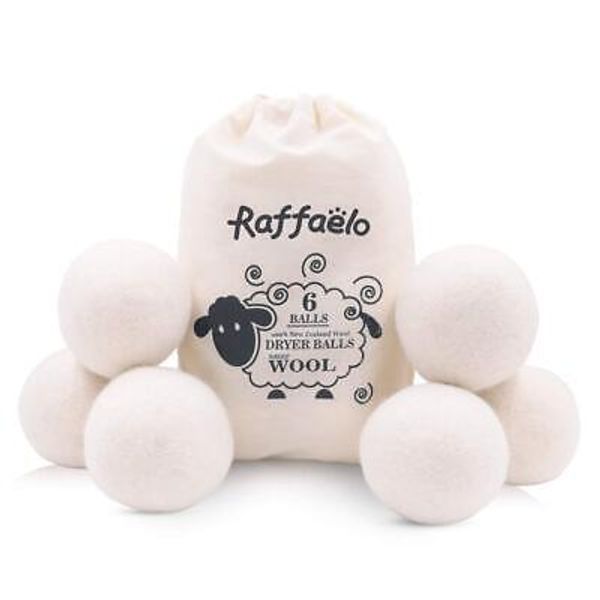 Wool Ball, Wool Dryer Balls XL Premium Reusable Natural Fabric Softener Pet F...