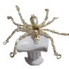 Beaded Spider.  Spider.  Spider Ornament. Gold and Ivory