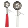 sourcing map 2 Pcs Cookie Scoops, Ice Cream Scoop with Trigger for Baking Cookie Dough Rice Pudding Kitchen Gadget, Red, White