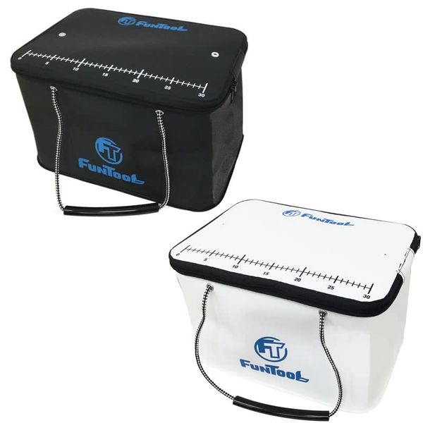 FUN TOOL Folding Backer with Lid, 14.2 inches (36 cm), White/Blue