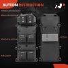 A-Premium Master Power Window Switch Compatible with Honda Pilot Touring 2009 2010 2011, Replace# 35750SZAA21