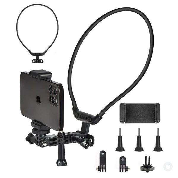 Neck Hanger, GoPro Accessory, Multi-Angle Adjustable, Neck Holder for Action Camera, Smartphone Holder, Compatible with Other Action Cameras