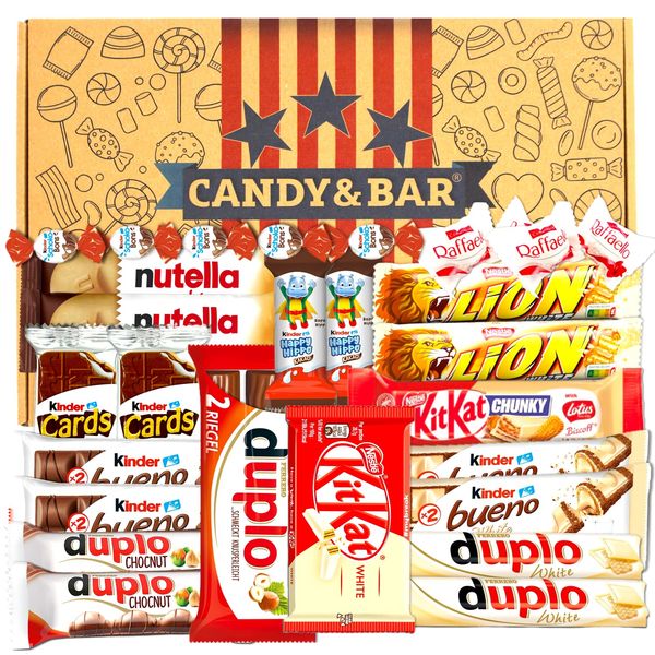 Black and White Schokolade Mix Box | Weiße Schokolade | Dunkle Schokolade | Kinderschokolade | Party Mix | Geburtstag | Nervennahrung | Muttertags Kracher | Ostersweets | Candy & Bar ®