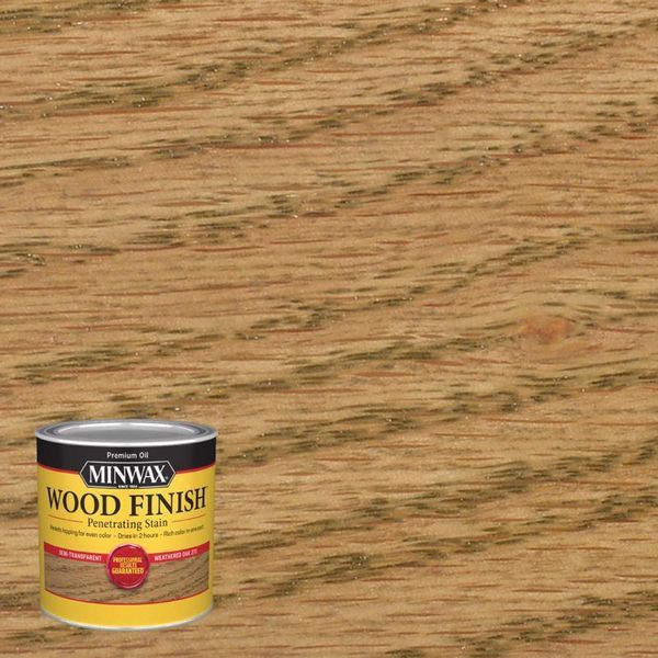 Minwax 227604444 Weathered Oak 150 sq. ft. Coverage Wood Stain 1/2 Pint