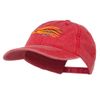 Salmon Squid Rig Embroidered Washed Cap - Red OSFM