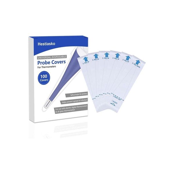 Hestiasko Disposable Thermometer Probe Covers for Digital Thermometers 100 Ct.