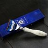 Shiny Ivory Colour Curve DEIGNED Handle 5 Edge Cartridge Razor Head for Men's