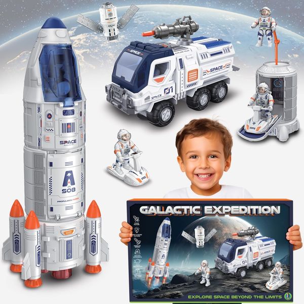 Rocket Ship Toys for Kids | Rocketship Space Shuttle Toys Model with Astronau...