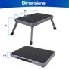 Step Stool Portable Folding Metal Foot Stool Compact One Step Ladder for Kitchen