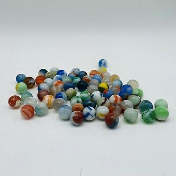 Beautiful Lot of Assorted Colorful Mixed Glass Marbles