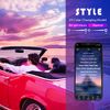 LED Interior Car Lights, App Controlled Car Interior Lights with USB Port, Multicolor Car LED Lights Interior as Ambient Lights, Music Sync Interior LED Lights for Cars with Sound Active Function