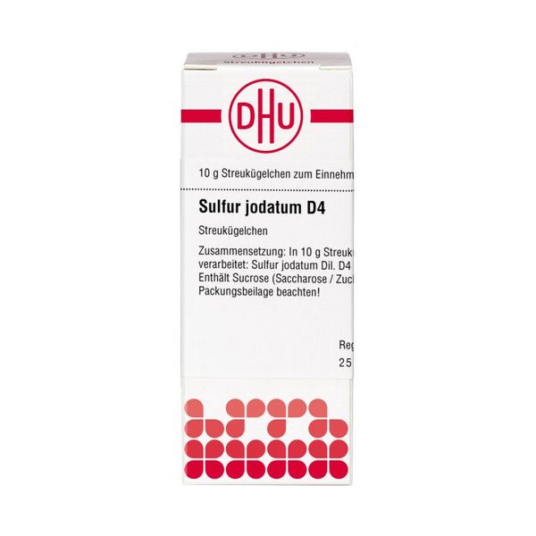 Sulfur jodatum D4 DHU Globuli, 10 g Globuli