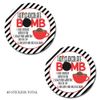Hot Chocolate Bomb Red Mug With Striped Border All-Occasion Hot Cocoa Bomb Sticker Labels, 40 2" Circle Stickers by AmandaCreation