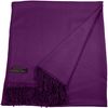CJ Apparel Purple Solid Colour Design Shawl Scarf Wrap Pashmina Seconds **NEW**(Size: One Size)
