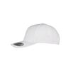 Flexfit 5-Panel Premium Curved Visor Snapback Cap Baseball, White, One Size