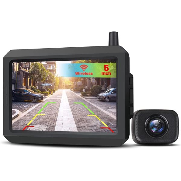 AUTO-VOX W7 Digital Wireless Backup Camera with 5" HD Monitor, Back Up Camera Systems for Truck with IP69 Waterproof & Super Night Vision, Durable Back up Camera for Cars,SUV,Pickup