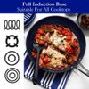 Blu. Cookware 12.6” Induction Frying Pan, Non-Toxic, Durable Non-Stick Ceramic,