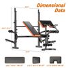 Adjustable Weight Bench Bench Press with Squat Rack Olympic for Home Gym Black