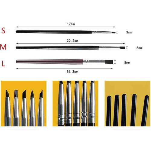 Silicone Brushes Set of 15 3 Sizes Silicone Brushes Clay Nail Resin Coloring Paint Brush Modeling Tools Clay Craft Ceramics Tools