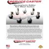 2 Inch Black Soft Twin Wheel Caster with Side Mount Set Service Caster