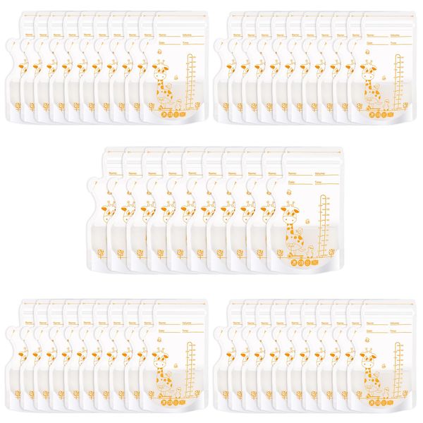 50 Pcs Breast Milk Storage Bag,250ml Disposable Milk Storage Bags, Breast Milk Storage,Breast Milk Bags,Milk Storage Bags Breastfeeding, Breastfeeding,No-Leak Milk Freezer Storage Pouches