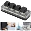 Vbestlife Mini 4 Key Keypad, Multifunctional Programmable Macro Keyboard, Fully Programmable Keys with One Hand, for Vista, Linux, Macos