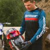 FASTHOUSE Carbon Force Long Sleeve Jersey (Teal, Large)