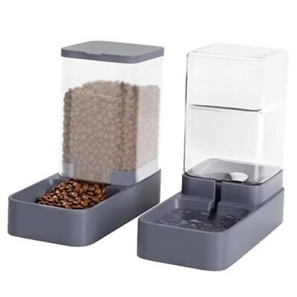 Automatic Cat Feeder and Water Dispenser with Pet Food Bowl,Gravity Food 3.3L