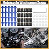 Partuto 20pcs M5 Motorcycle Windscreen Screw Fairing Windscreen Bolt Blue Replacement