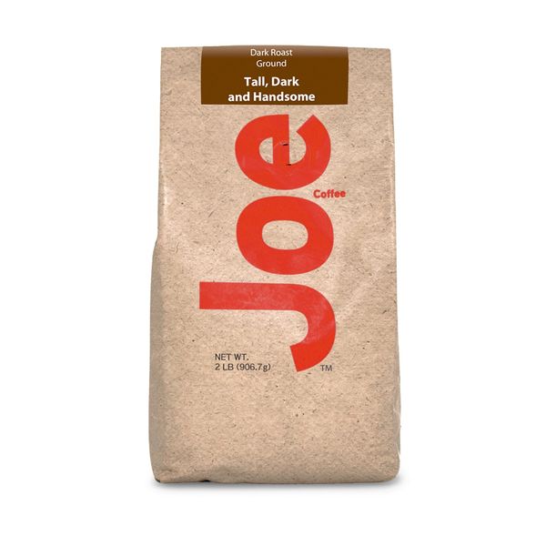 Joe Knows Coffee, Tall Dark and Handsome, Dark Roast, Ground Coffee, 2 Pound