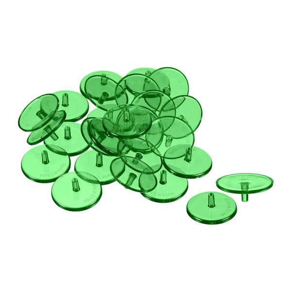 PATIKIL 100pcs Golf Ball Markers 24mm Round Clear Flat Position Mark Place Marking Tool Golf Sports Accessories Green