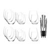 Riedel O Mixed Cabernet ViognierTumbler 16 Pack and Wine Pourer with Stopper