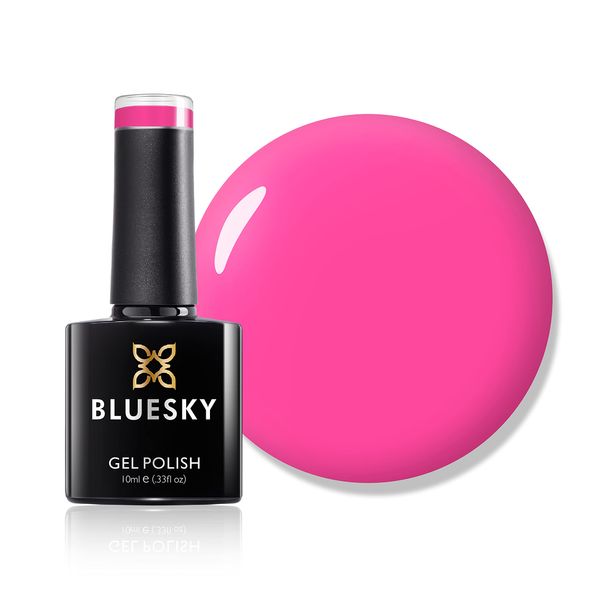 Bluesky Gel Nail Polish, Peachy Pink Neon14, 10 ml Bright, Colour, Hot, Pink, Long Lasting, Chip Resistant, 10 ml (Requires Drying Under UV LED Lamp)