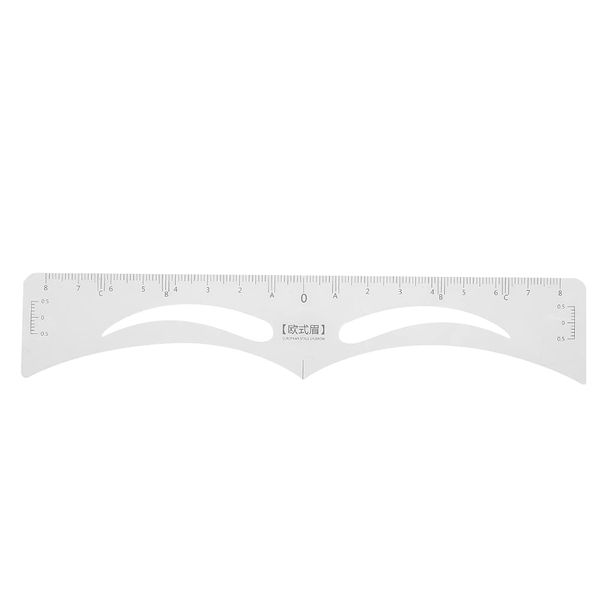 Eyebrow Ruler Sticker, Adhesive Eyebrow Measurement Ruler, 50Pcs /set Eyebrow Tattoo Ruler Sticker Microblading Measure Tool for Face Shapes (white)