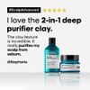 L'Oréal Professionnel Scalp Advanced, Professional Clay Anti-Oiliness 2-in-1 Deep Purifier Shampoo and Hair Mask, For Oily and Greasy Hair, Serie Expert, 250ml