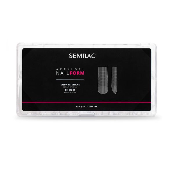 Semilac Acrylic Gel Nail Form Square 120 Pieces