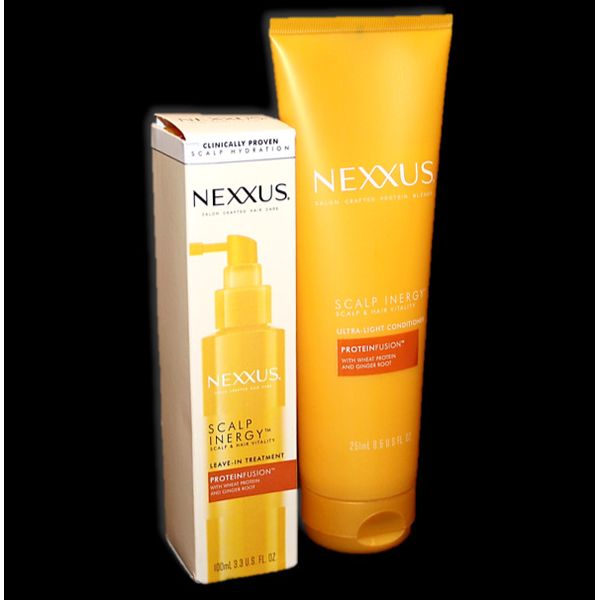 Nexxus Protein Fusion Scalp Inergy Leave-In Treatment Fine Hair Conditioner NEW