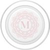 Light Pink Mandala Flower White Monogram Letter M Initial PopSockets PopGrip for MagSafe