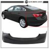 Rear Bumper Cover For 2016 2017 2018 Chevy Malibu W/ Park&Parallel