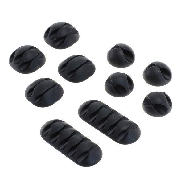 OTB Cable Management – Cable clips/Cable Holder – Set of 10 Black