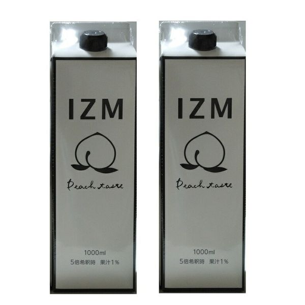 Ready for immediate delivery, set of 2, IZM PEACH TASTE, IZM Peach Taste, 1000mL x 2, Healthy Price, IZM Peach Taste, Enzyme Drink, Soft Drink, 1% Fruit Juice when Diluted 5 Times