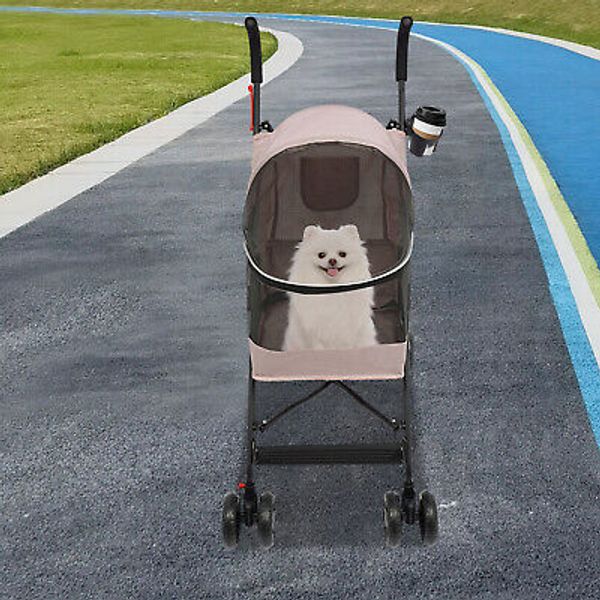 Pet Travel Stroller Small & Medium-sized Dogs Cats Foldable Pet Stroller Trolley