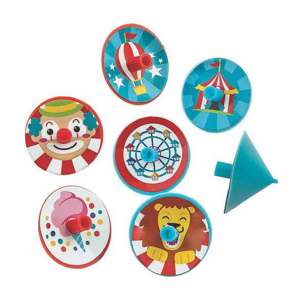 Carnival Spin Tops - Toys - 144 Pieces