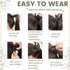 Hetto Ponytail Hair Extensions Ash Blonde mix #613 Blonde Ponytail Human Hair Extension Real Remy Ponytail Extensions Human Hair Natural Thick 18 Inch 80g