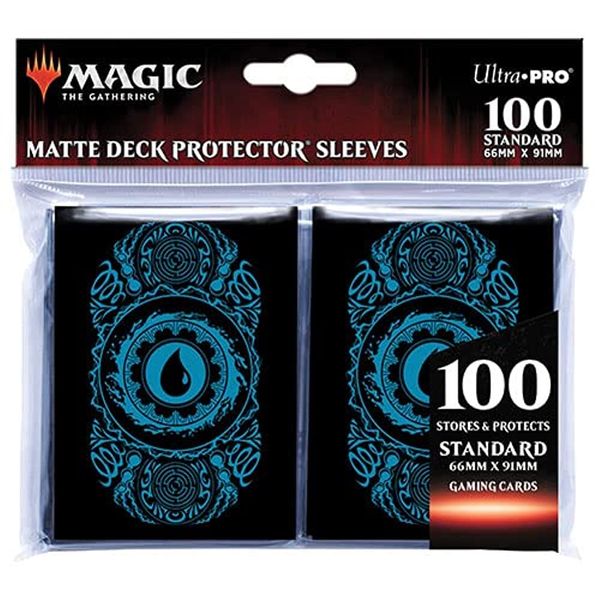 Ultra Pro USA Ultra Pro Printed Art Magic The Gathering Card Game 100ct Printed Art Card Sleeves-MTG Mana 7 Blue Island