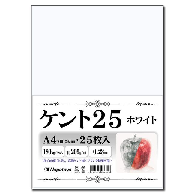 Nagatoya Shoten Premium Kent Paper, Sketch Illustration, Manga, Comic Paper, 396.7 lbs (180 kg), A4, White