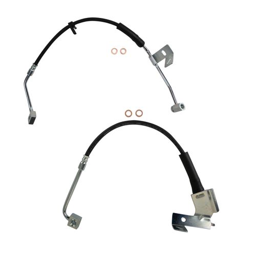 TRQ Front Brake Hose Set Compatible with 2002-2005 Dodge Ram 1500