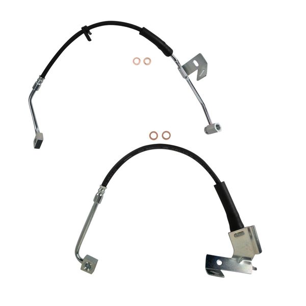 TRQ Front Brake Hose Set Compatible with 2002-2005 Dodge Ram 1500