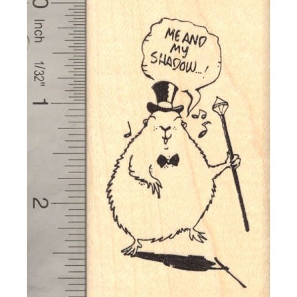 Groundhog Singing and Dancing Rubber Stamp, Groundhog Day