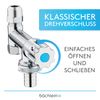 Bächlein Universal Auxiliary Valve - Eckfix Device Valve Made of Brass with Backflow Preventer